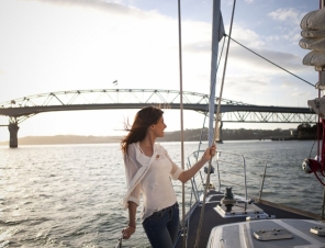 Taking in the scenery on the Auckland Harbour Sailing Cruise